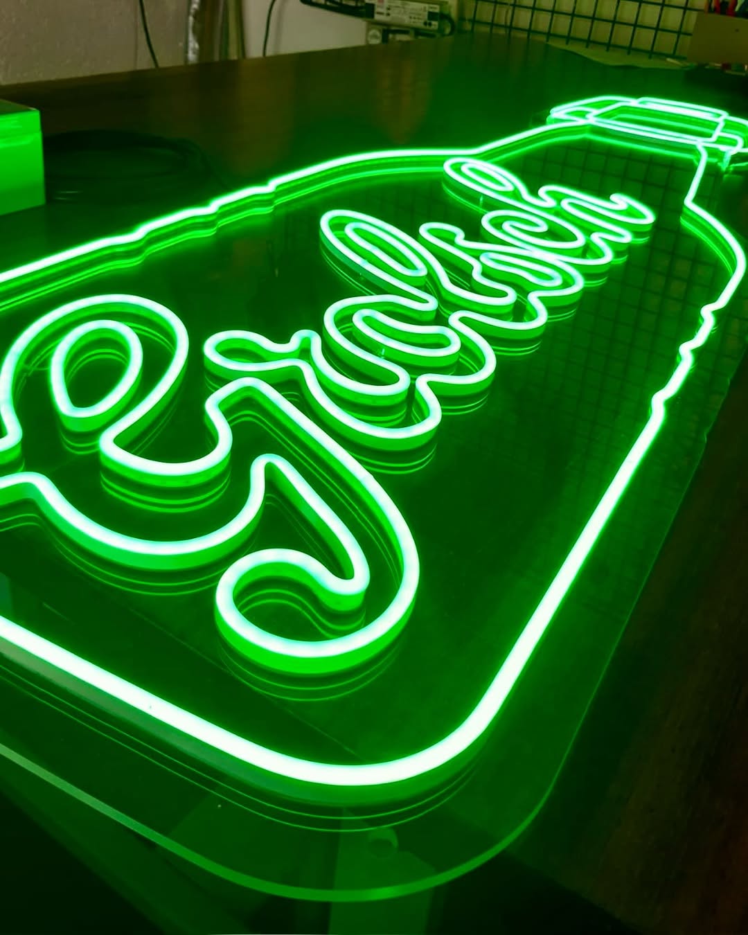 Handgemaakte neon oplichter